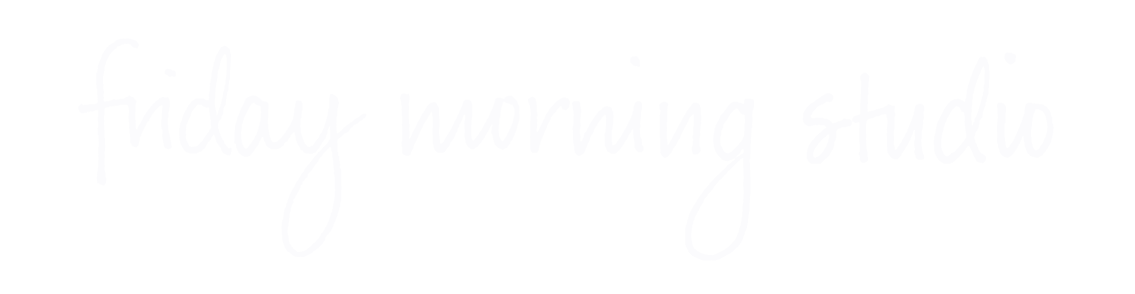 friday morning studio white thin logo